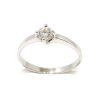 Anillo solitario oro blanco 18K con diamante talla brillante 0,27ct