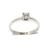 Anillo solitario oro blanco 18K con diamante talla brillante 0,27ct