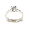 Anillo solitario oro blanco 18K con diamante talla brillante 0,50ct