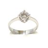 Anillo solitario oro blanco 18K con diamante talla brillante 0,58ct