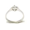 Anillo solitario oro blanco 18K con diamante talla brillante 0,37ct
