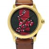 Reloj GUCCI Timeless serpiente 38mm PVD amarillo correa piel YA1264012