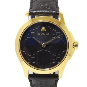 Reloj GUCCI Timeless 38mm PVD amarillo correa piel YA1264035