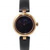 Reloj GUCCI Diamantissima 27mm Acero PVD rosa correa piel YA141501 negro