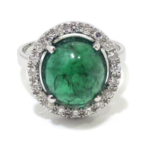 Anillo oro blanco esmeralda 5.17cts