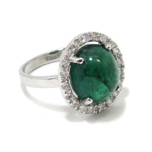 Anillo oro blanco esmeralda 5.17cts