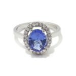 Anillo oro blanco tanzanita 2.30cts