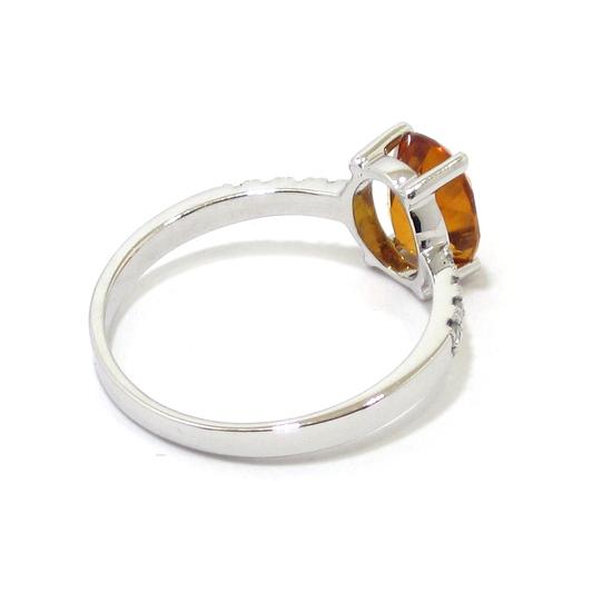 Anillo oro blanco topacio imperial - Imagen 4