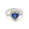 Anillo oro blanco zafiro heart shape 1.31cts