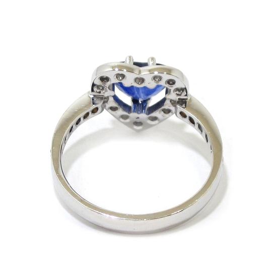 Anillo oro blanco zafiro heart shape 1.31cts