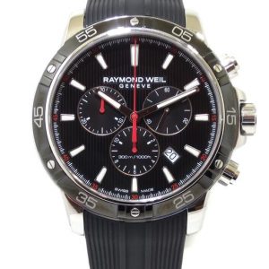 Reloj Raymond Weil Tango 43mm Crono Caucho esfera negra 8560-SR1-20001