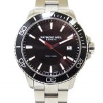 Reloj Raymond Weil Tango 42mm Diver 300m esfera negra bisel negro 8260-ST1-20001
