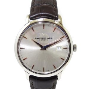 Reloj Raymond Weil Toccata 39mm esfera plateada/PVD correa marron 5488-SL5-65001