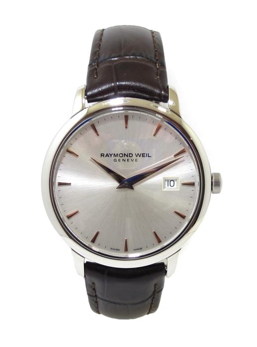 Reloj Raymond Weil Toccata 39mm esfera plateada/PVD correa marron 5488-SL5-65001