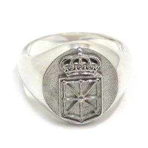 anillo sello con escudo de Navarra