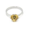 Anillo Citrino Corazón oro blanco medium