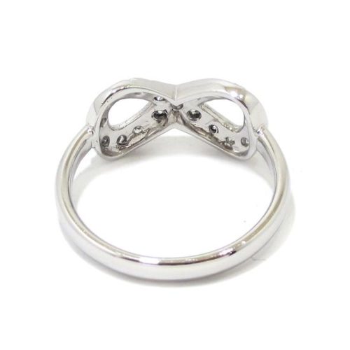 Anillo infinito diamantes oro blanco