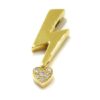 Colgante Rayo con Corazón Oro Amarillo