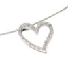 Collar corazon diamantes colgante oro blanco