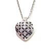 Collar corazon diamantes colgante oro blanco