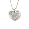 Collar corazon diamantes colgante oro blanco