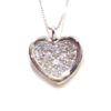 Collar corazon diamantes colgante oro blanco
