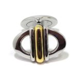 Gemelos Dunhill acero y oro Dunhill