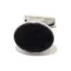 Gemelos pizarra ovalados 74146 plata