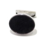 Gemelos pizarra ovalados 74146 plata