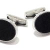 Gemelos pizarra ovalados 74146 plata