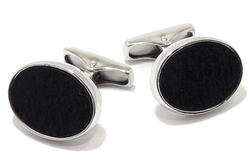 Gemelos pizarra ovalados 74146 plata