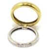 Anillo diamantes doble oro blanco/amarillo