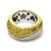 Anillo diamantes zafiros amarillos oro blanco/amarillo