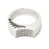 Anillo 18 diamantes oro blanco