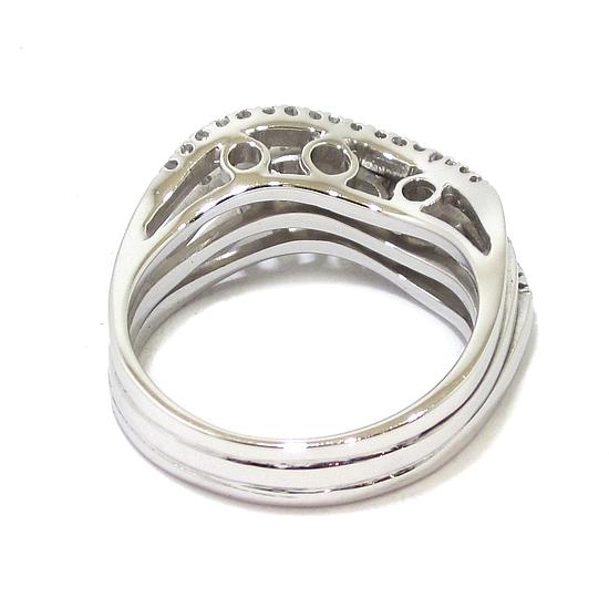 Anillo triple diamantes oro blanco