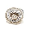 Anillo diamantes oro blanco/rosa circulo