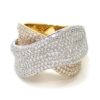 Anillo diamantes oro blanco/rosa