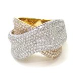 Anillo diamantes oro blanco/rosa