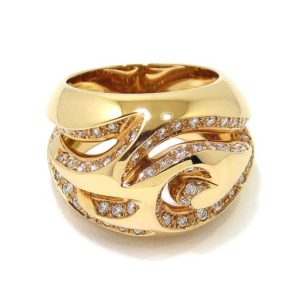 Anillo diamantes volutas oro rosa