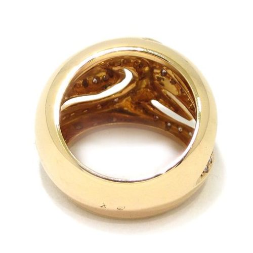 Anillo diamantes volutas oro rosa