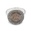 Anillo oro blanco con diamantes en pavé