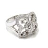 Anillo diamantes puntas oro blanco