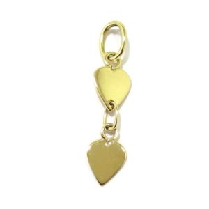 Colgante corazones oro amarillo