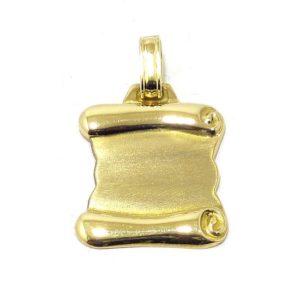 Colgante pergamino mayor oro