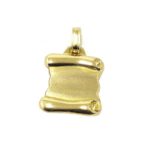 Colgante pergamino mediano oro