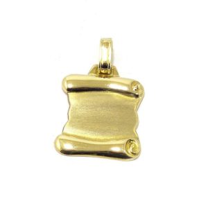 Colgante pergamino mediano oro