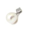 Colgante perla diamantes oro blanco