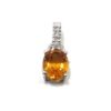 Colgante topacio imperial diamantes oro