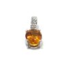 Colgante topacio imperial diamantes oro