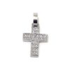 Cruz colgante diamantes oro blanco